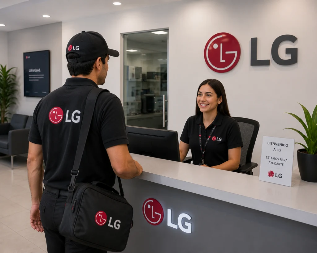 Técnico LG realizando mantenimiento preventivo en San Salvador