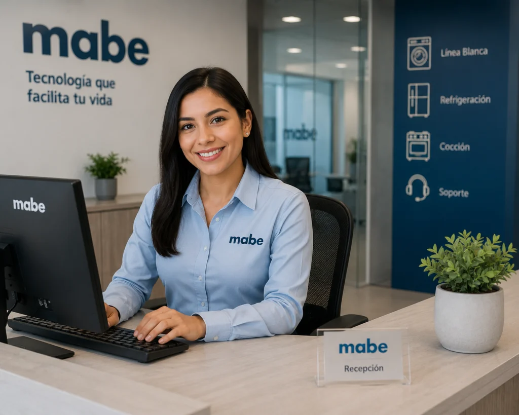 Técnico autorizado Mabe documentando una reparación en San Salvador